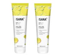 2 X ISANA AHA/PHA Cleanser | Peeling chimico delicato | 2 X 125 ml | pulizia delicata con aloe e pantenolo | 1 X Bebe doccia