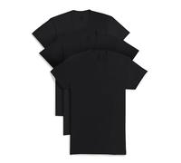 2(X) Ist Mens Essential Cotton Slim Fit V-Neck T-Shirt 3-Pack Base Layer Top, Deep Black, X-Large US