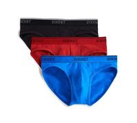 2(X)IST Mutande da Uomo in Cotone, Elasticizzate, Non visibili dai Pantaloni, Pacco da Tre Scotts Red/Black/Skydiver Small