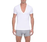 2(X)IST Pima Cotton Slim Fit Profondo Scollo a V t-Shirt Intimo - Bianco - Medium