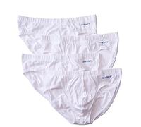 2(X)IST Slip Bikini da Uomo in Cotone Elasticizzato, Confezione da 4, Bianco, Small