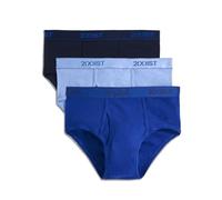 2(X)IST Slip da Uomo in Cotone Elasticizzato, Confezione da 3, Navy/Cobalto/Porcellana, L