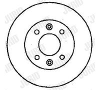 2 x JURID 561253JC Disco freno per CITROËN,PEUGEOT