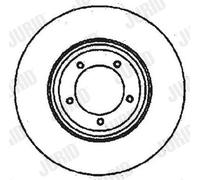 2 x JURID 561352JC Disco freno per LAND ROVER
