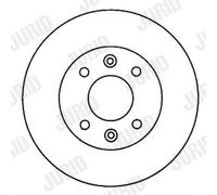 2 x JURID 561997JC Disco freno per DACIA,DAIHATSU,DODGE,LADA,NISSAN,RENAULT