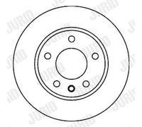 2 x JURID 562040JC Disco freno per AUDI,SEAT,SKODA,VW,VW (FAW),VW (SVW),ZHONGHUA