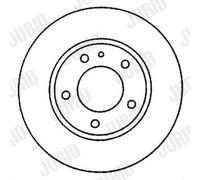 2 x JURID 562049JC Disco freno per MERCEDES-BENZ