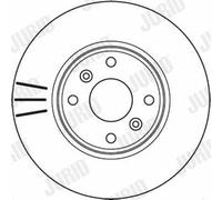 2 x JURID 562103JC Disco freno per DACIA,RENAULT