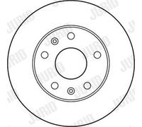 JURID Disco freno 562153JC – 2 pezzi, pieni Ø262 mm anteriori per Land Rover Freelander I Soft Top
