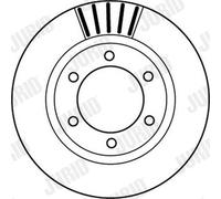 2 x JURID 562168JC Disco freno per TOYOTA