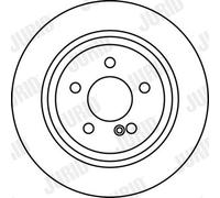 2 x JURID 562213JC Disco freno per MERCEDES-BENZ