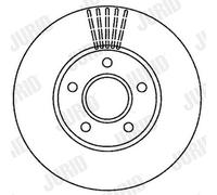 2 x JURID 562251JC Disco freno per FORD