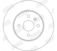 2 x JURID 562254JC Disco freno per OPEL,VAUXHALL