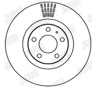 2 x JURID 562265JC Disco freno per AUDI,SAAB