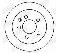 2 x JURID 562280JC Disco freno per INFINITI,NISSAN,RENAULT,TOYOTA