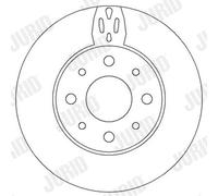 2 x JURID 562296JC Disco freno per FIAT,FORD
