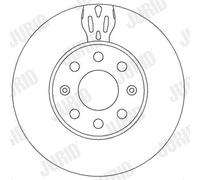 2 x JURID 562304JC Disco freno per ABARTH,FIAT,OPEL,VAUXHALL