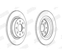 2 x JURID 562305JC Disco freno per ABARTH,FIAT,OPEL