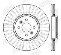 2 x JURID 562410JC Disco freno per RENAULT