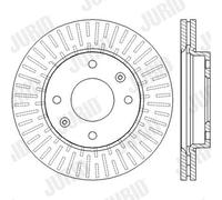 2 x JURID 562459JC Disco freno per HYUNDAI,HYUNDAI (BEIJING),KIA,SAAB