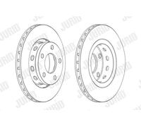 2 x JURID 562515JC Disco freno per AUDI,DAF,VW