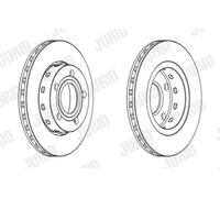2 x JURID 562516JC Disco freno per AUDI,VW
