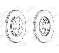 2 x JURID 562524JC Disco freno per CHRYSLER,DODGE