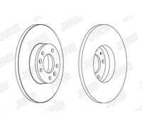 2 x JURID 562525JC Disco freno per CITROËN,FIAT,PEUGEOT,TOYOTA