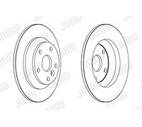 2 x JURID 562536JC Disco freno per FORD,LAND ROVER