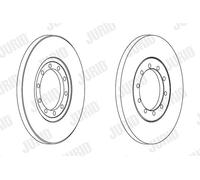 2 x JURID 562537JC Disco freno per FORD