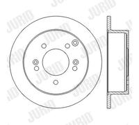 2 x JURID 562552JC Disco freno per HYUNDAI,KIA