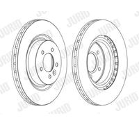 2 x JURID 562654JC Disco freno per LAND ROVER