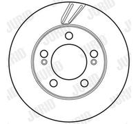 2 x JURID 562785JC Disco freno per SSANGYONG