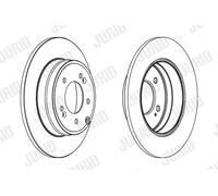 2 x JURID 562849JC Disco freno per HYUNDAI,KIA