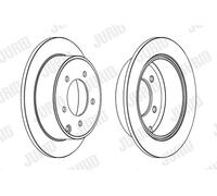 Jurid Disco freno 562857JC Ø262 mm pieno per Jeep, Dodge, Chrysler