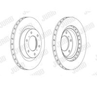 2 x JURID 562913JC Disco freno per MITSUBISHI,MITSUBISHI (GAC)