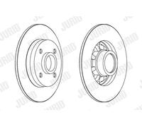 2 x JURID 562936J Disco freno per CITROËN,PEUGEOT