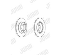 2 x JURID 562968JC Disco freno per LAND ROVER