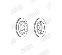 2 x JURID 562970JC Disco freno per JEEP