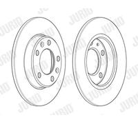 2 x JURID 562996JC Disco freno per PEUGEOT