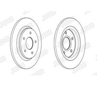 2 x JURID 563011JC Disco freno per CHRYSLER,DODGE,FIAT,VW