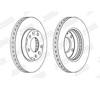 2 x JURID 563039JC Disco freno per KIA