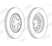 2 x JURID 563111JC Disco freno per ISUZU
