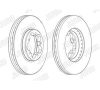 2 x JURID 563123J Disco freno per FORD