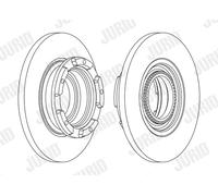 2 x JURID 563126J Disco freno per FORD