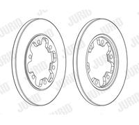 2 x JURID 563139JC Disco freno per FORD