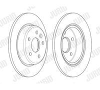2 x JURID 563143JC Disco freno per OPEL,VAUXHALL
