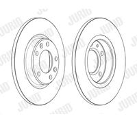 2 x JURID 563166JC Disco freno per CITROËN,DS,OPEL,PEUGEOT,TOYOTA,VAUXHALL