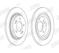 2 x JURID 563182JC Disco freno per HYUNDAI,KIA