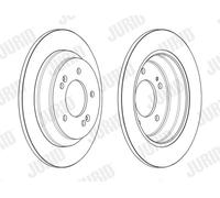 2 x JURID 563185JC Disco freno per KIA